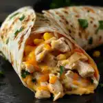 Cheesy Garlic Chicken Wraps