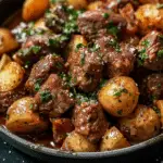 Slow Cooker Garlic Butter Beef Bites & Potatoes Recipe