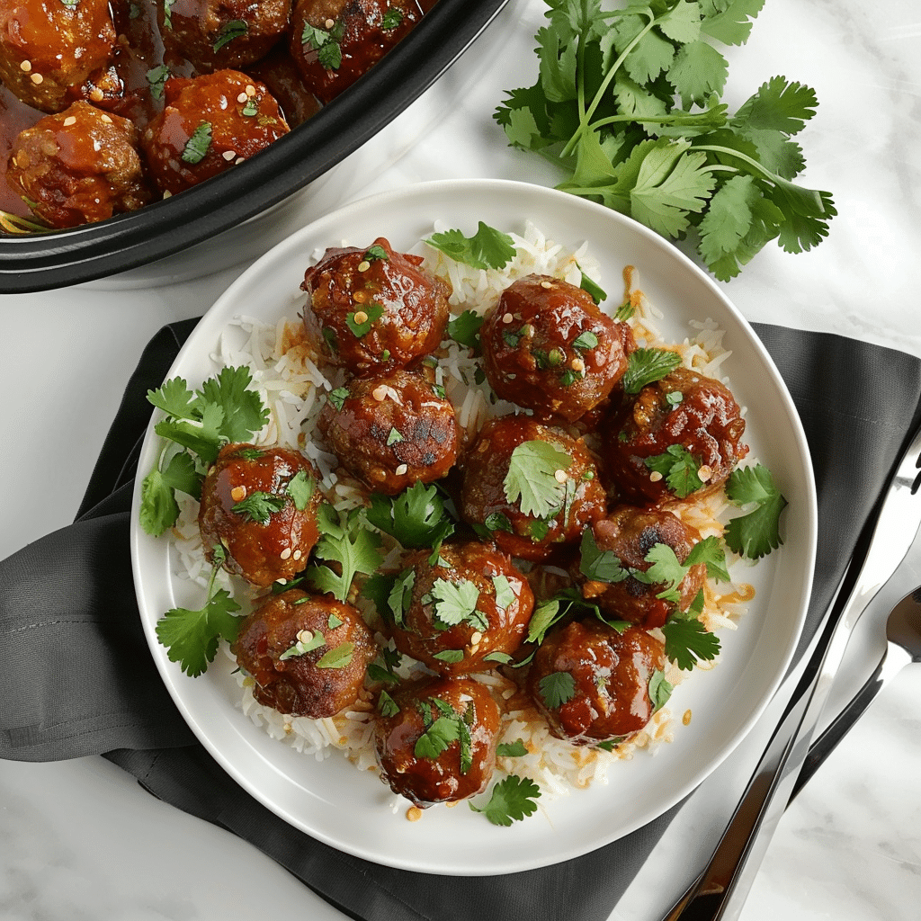 Sweet Chili Meatballs Crockpot Recipe