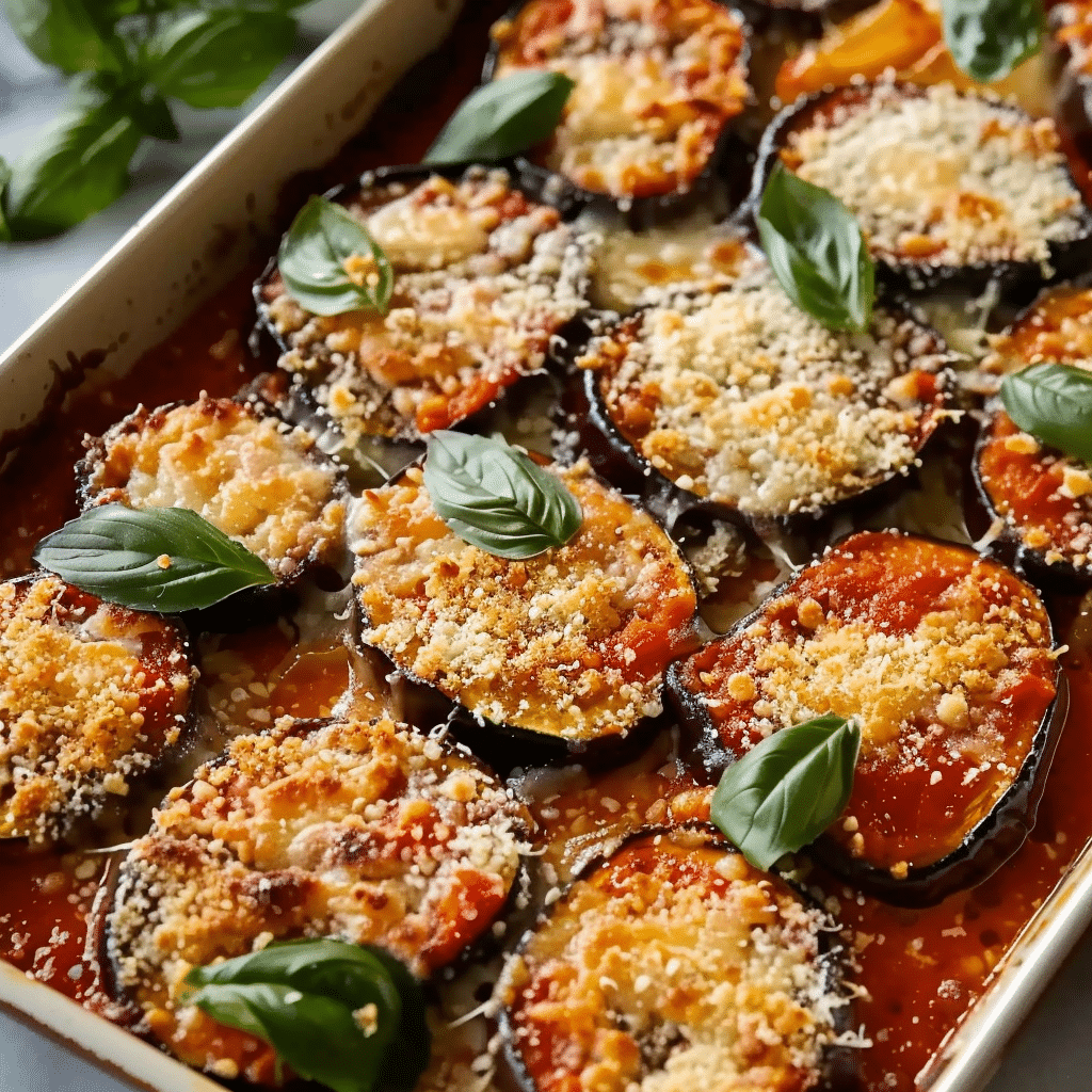 Crispy Baked Eggplant Parmesan