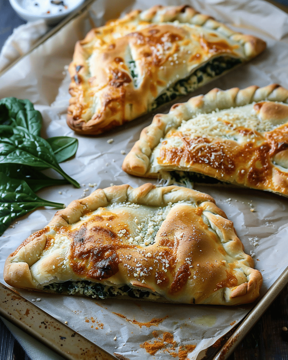 Ricotta and Spinach Calzones