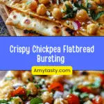 Crispy Chickpea Flatbread Bursting with Mediterranean Flavors