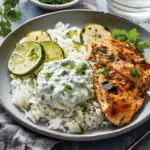 Dump-and-Bake Chicken Tzatziki with Rice Recipe