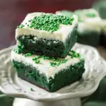 Green Velvet Brownies with Cream Cheese Frosting