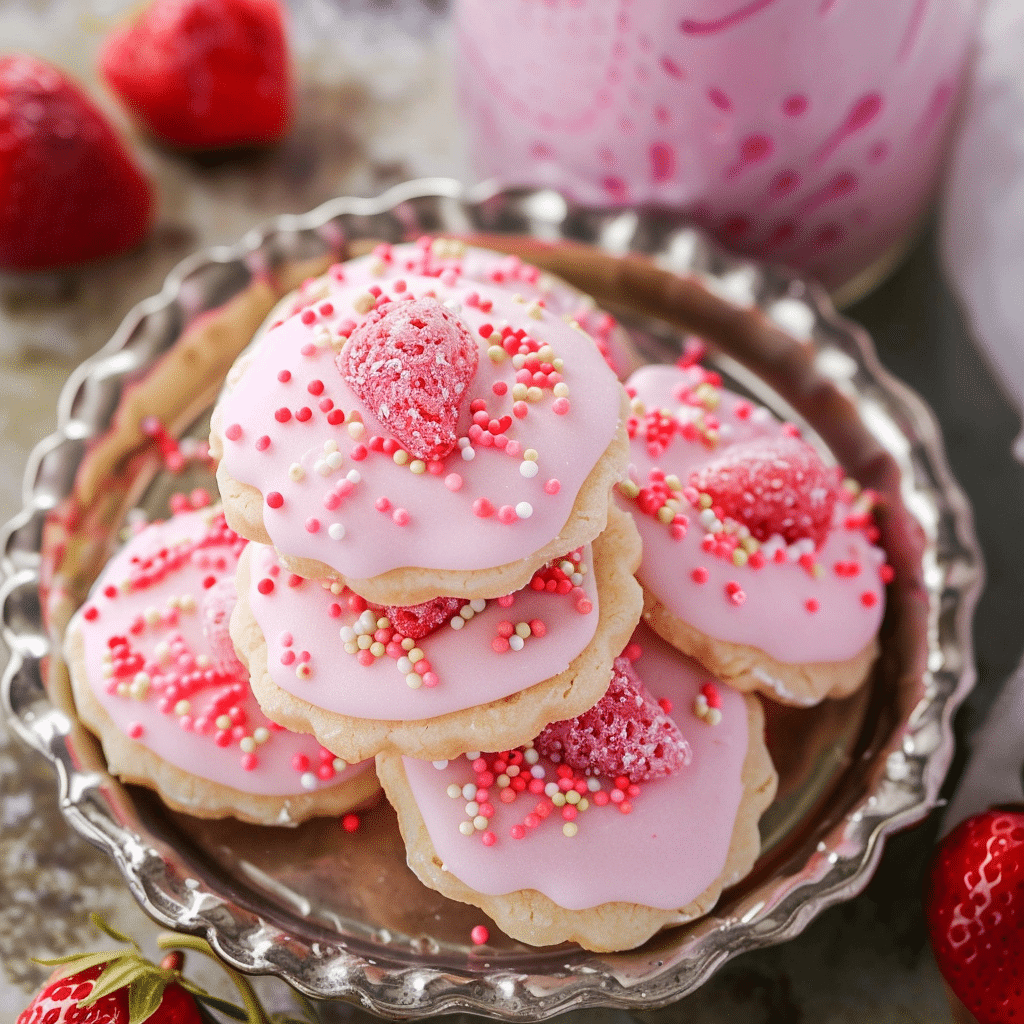 Strawberry Kiss Cookies