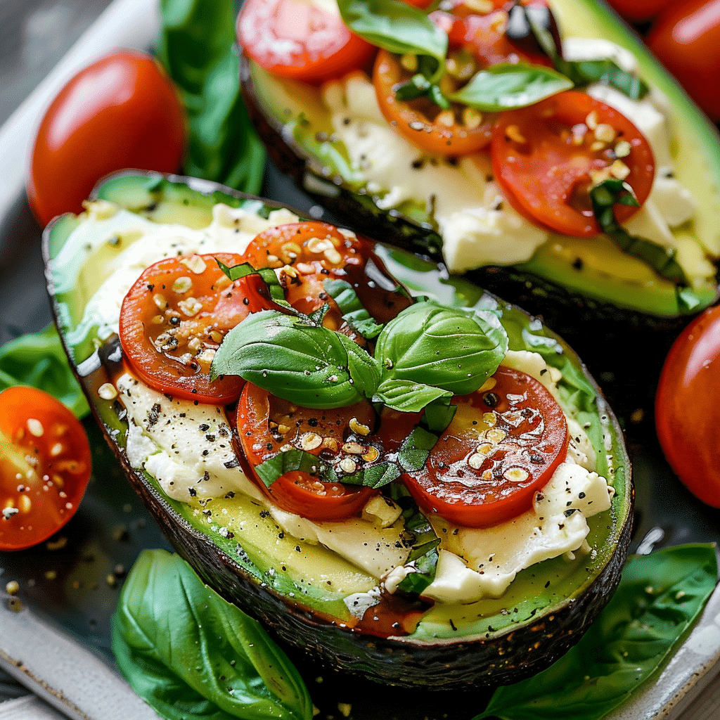 Caprese Stuffed Avocado