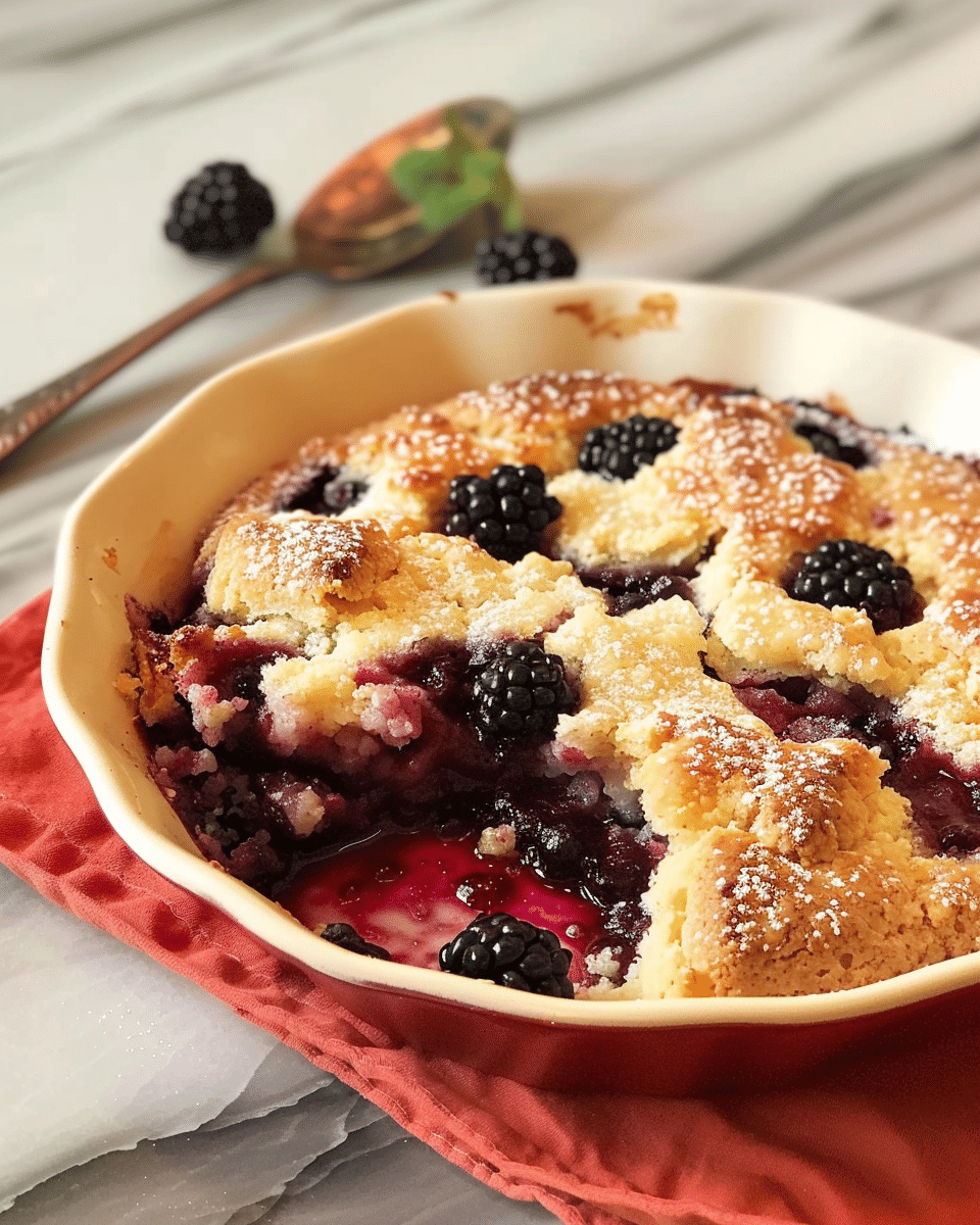 One Bowl Blackberry Cobbler