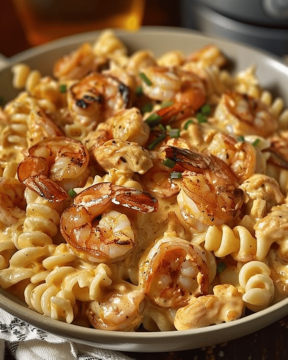 Creamy Cajun Shrimp and Chicken Pasta Recipe