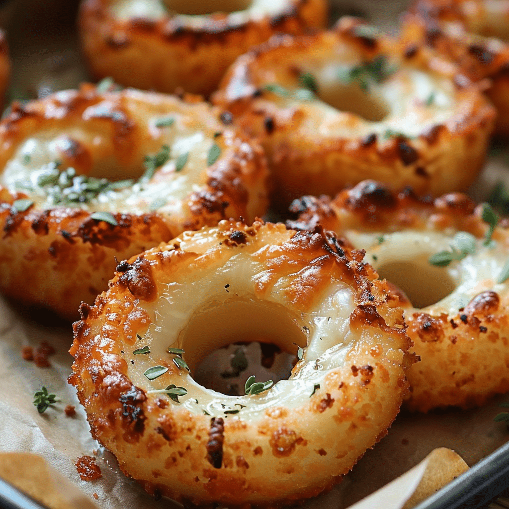 Low-Carb Baked Mozzarella Onion Rings