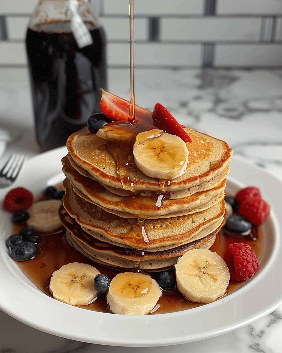 Vegan Banana Oat Pancakes