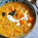 Sweet Potato, Carrot, Apple, and Red Lentil Soup