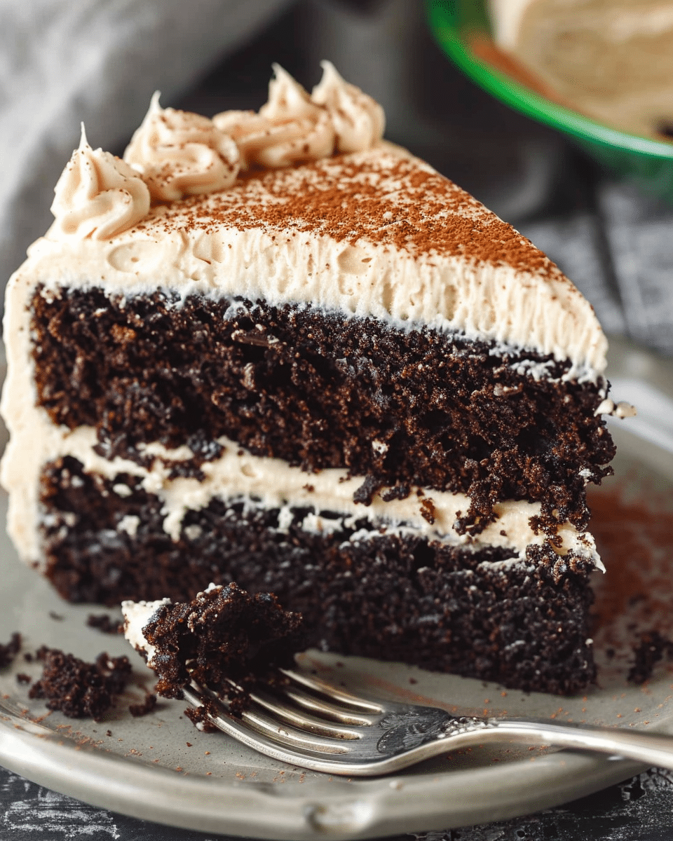 Chocolate Cake with Baileys Buttercream Frosting