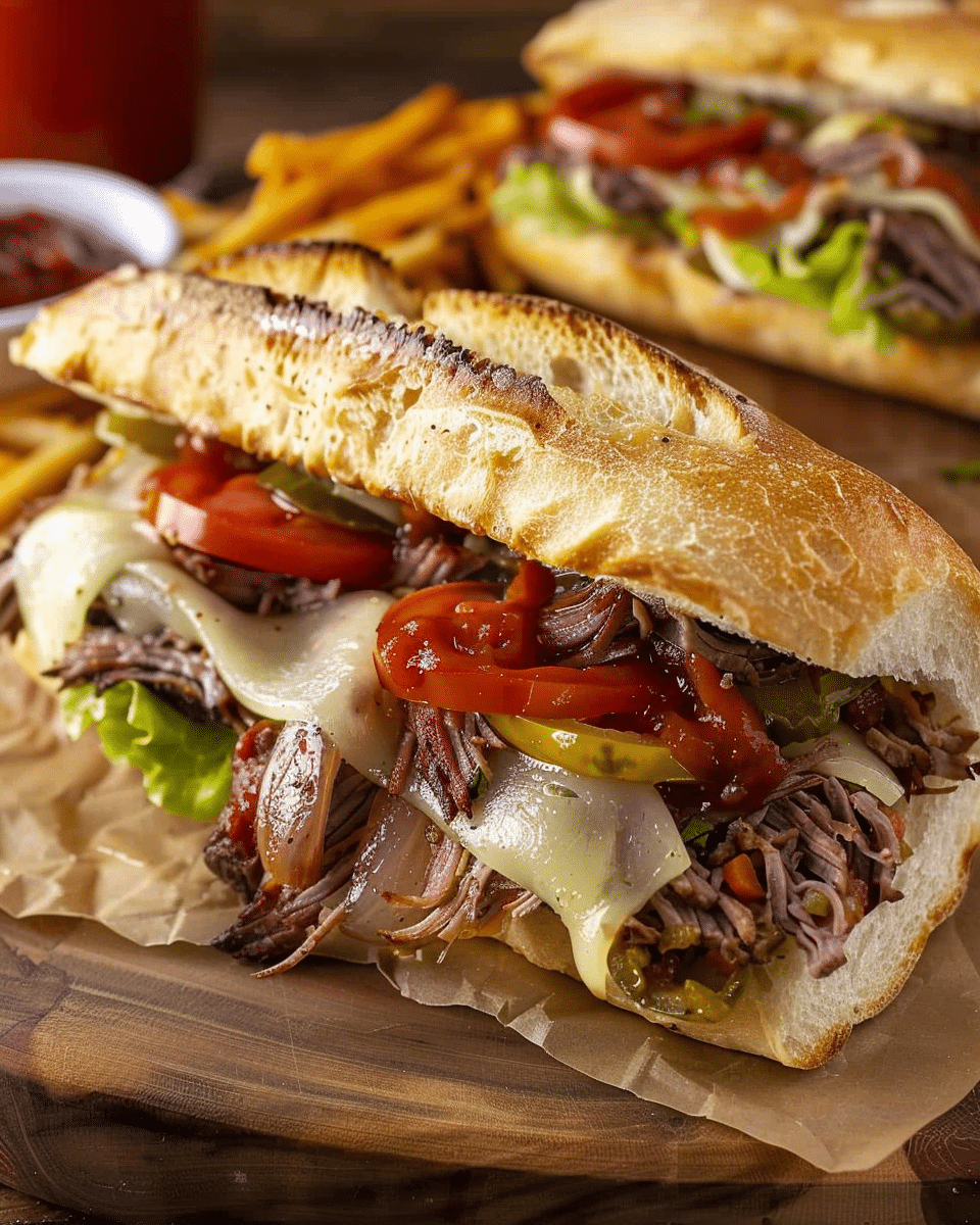 Crockpot Italian Beef Sandwiches Recipe