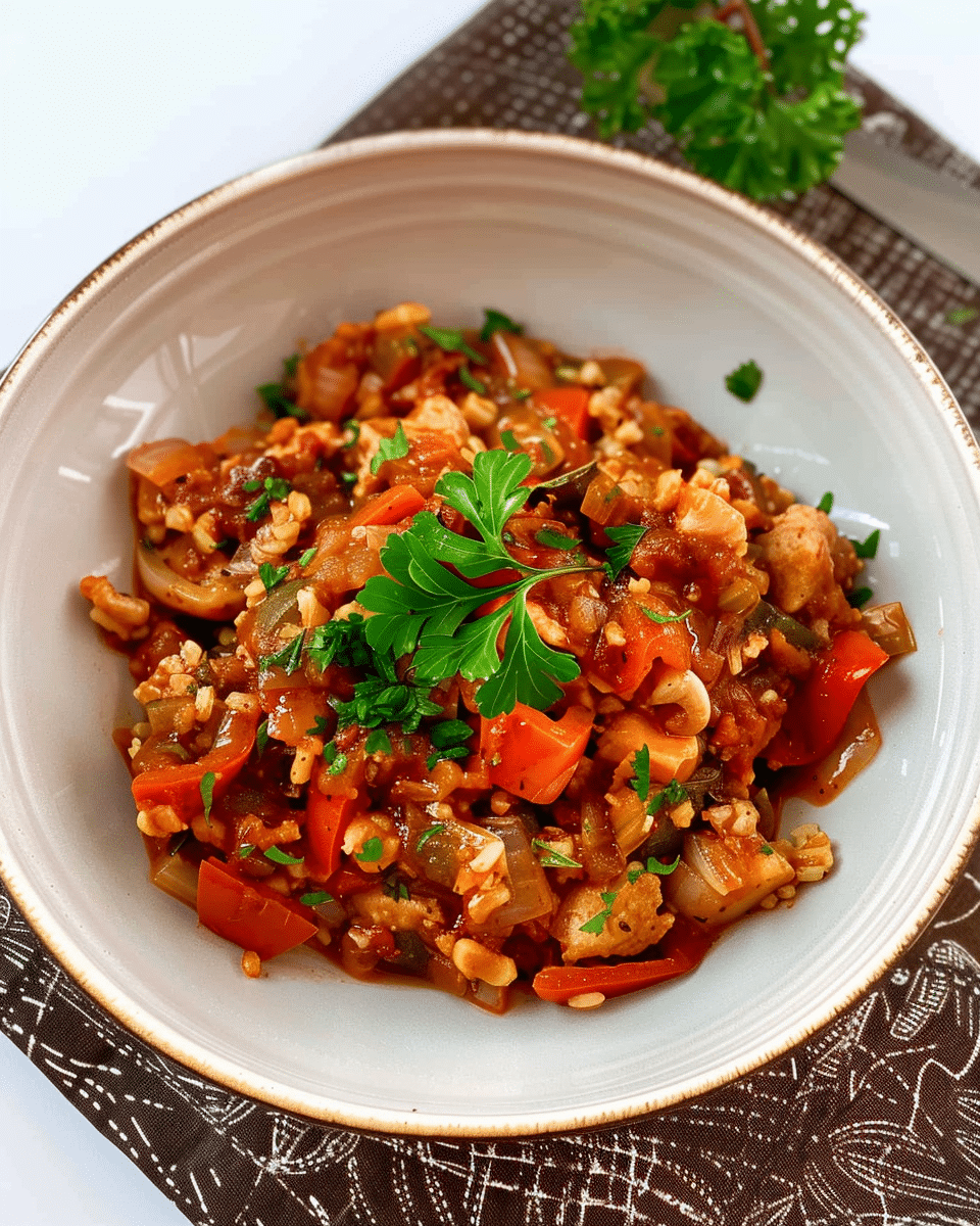 One Pot Deconstructed Stuffed Pepper Bowl