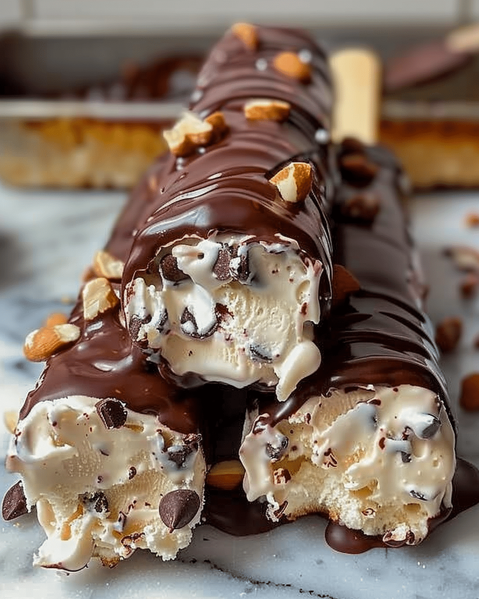 Homemade Chocolate-Covered Ice Cream Bars