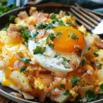 Cheesy Potato Egg Scramble