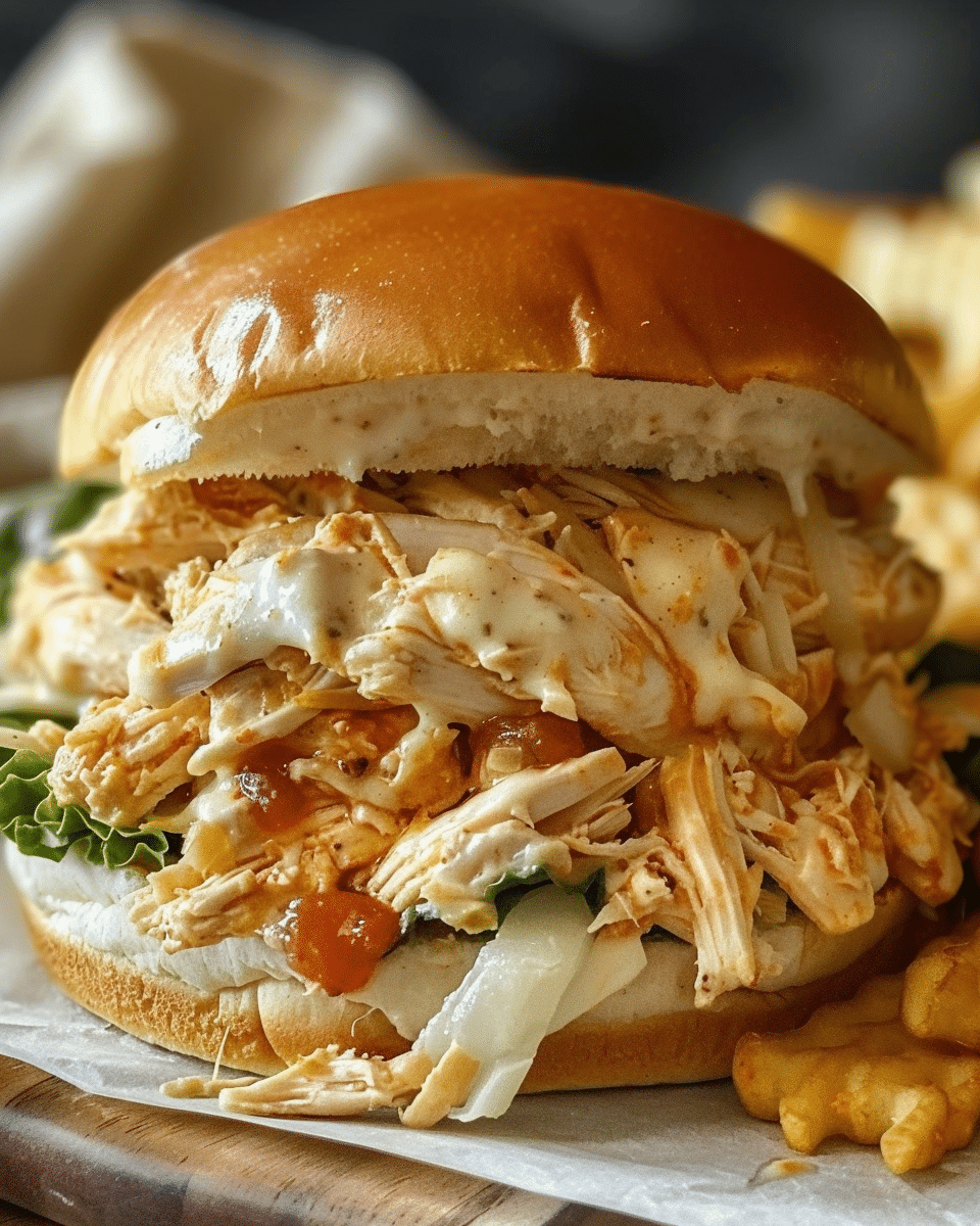 Crock Pot Ranch Chicken Sandwiches