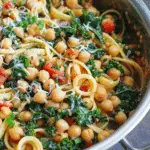 One Pot Chickpea Kale Pasta