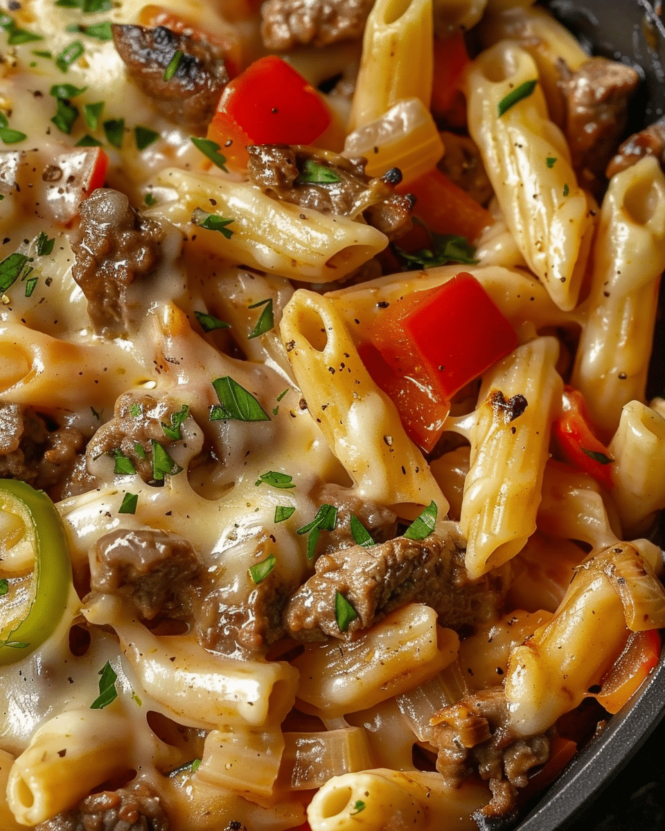 Philly Cheesesteak Pasta