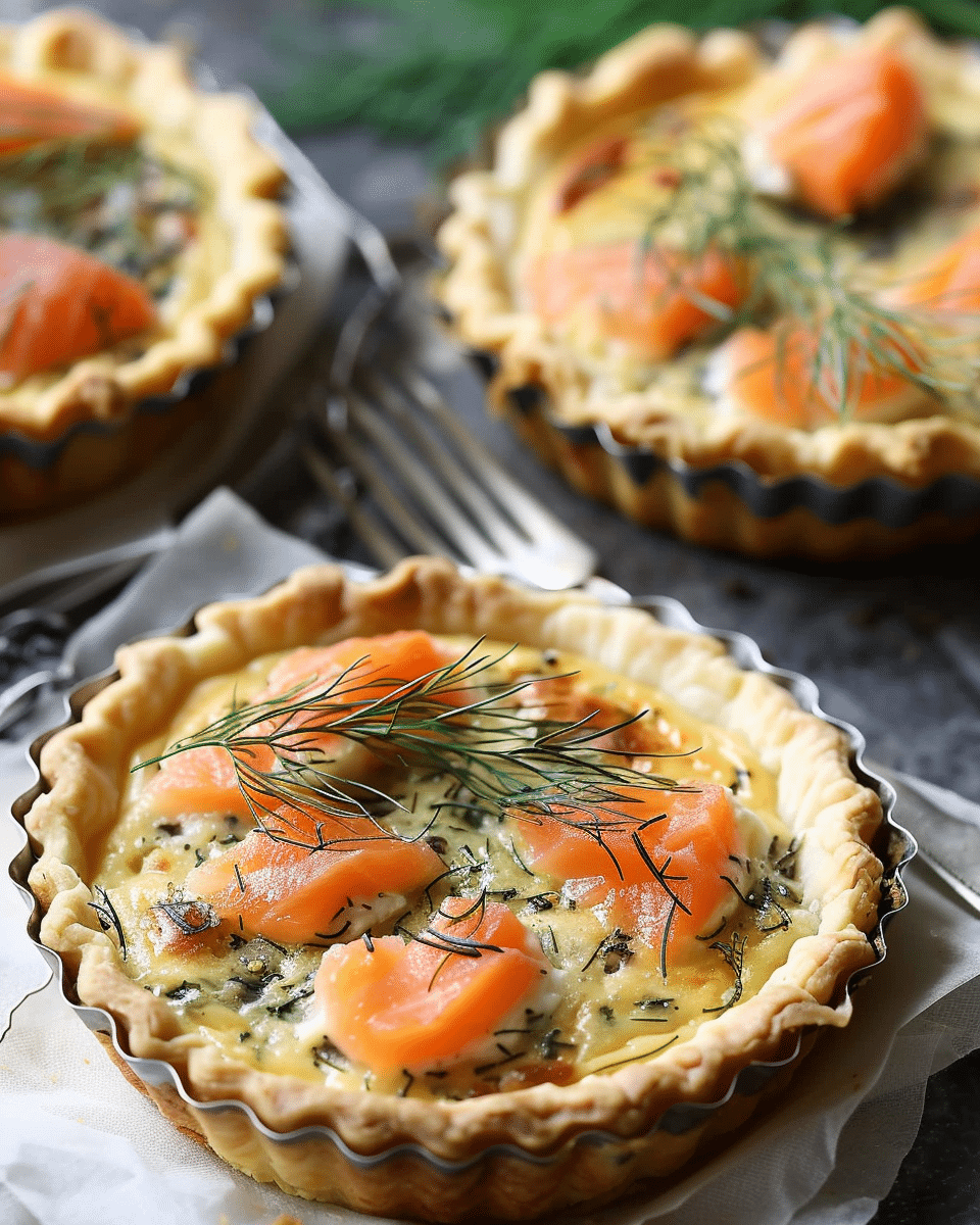 Smoked Salmon, Dill, and Horseradish Tartlets