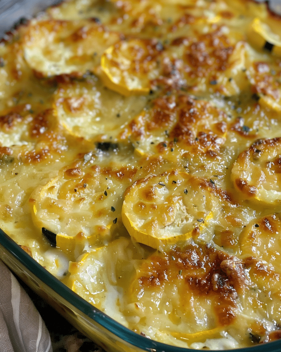 Zucchini and Yellow Squash Au Gratin