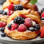 Berry and Cream Cheese Stuffed Puff Pastry