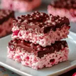 Chocolate Covered Cherry Rice Krispies Treats