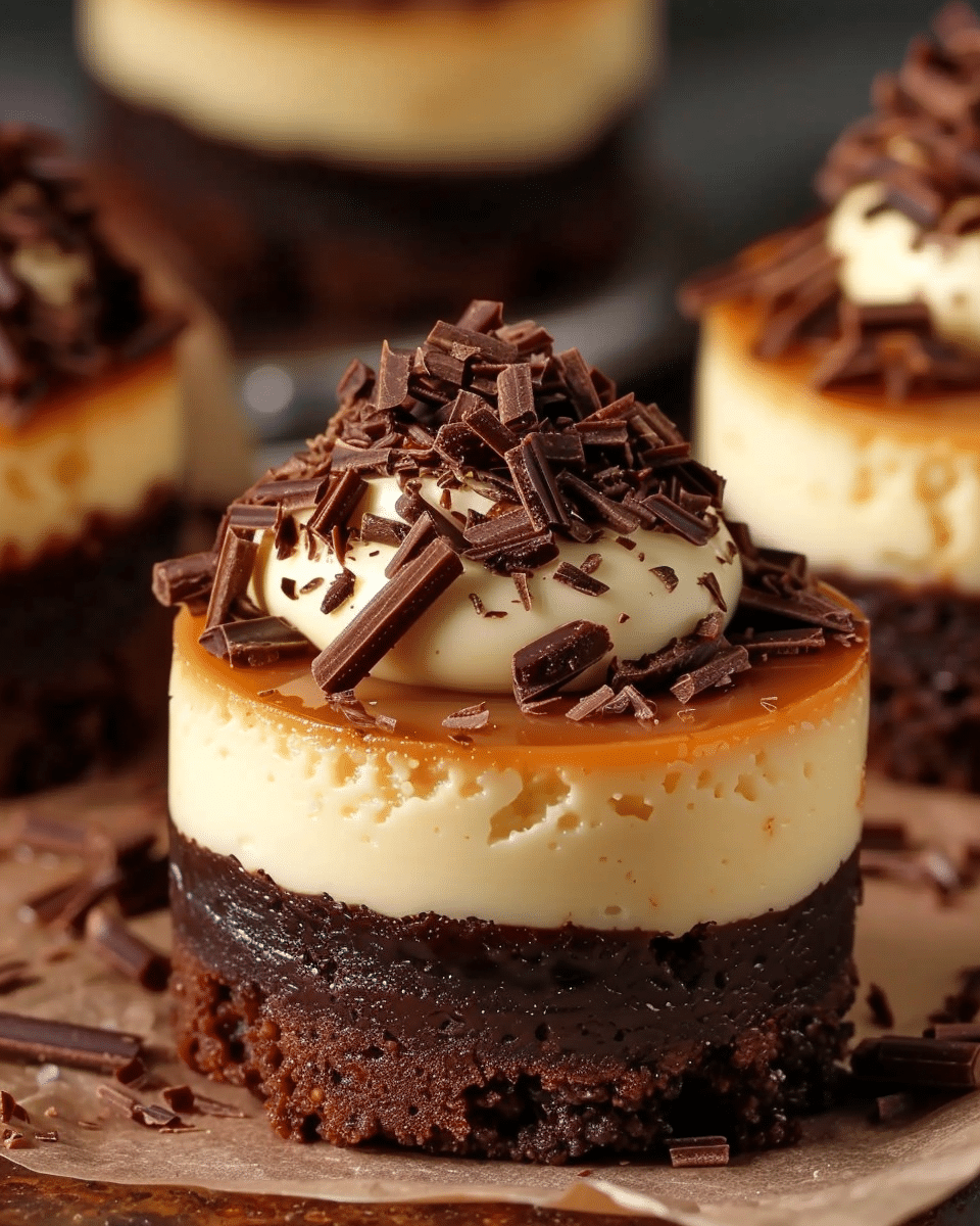 Brownie Bottom Mini Cheesecakes