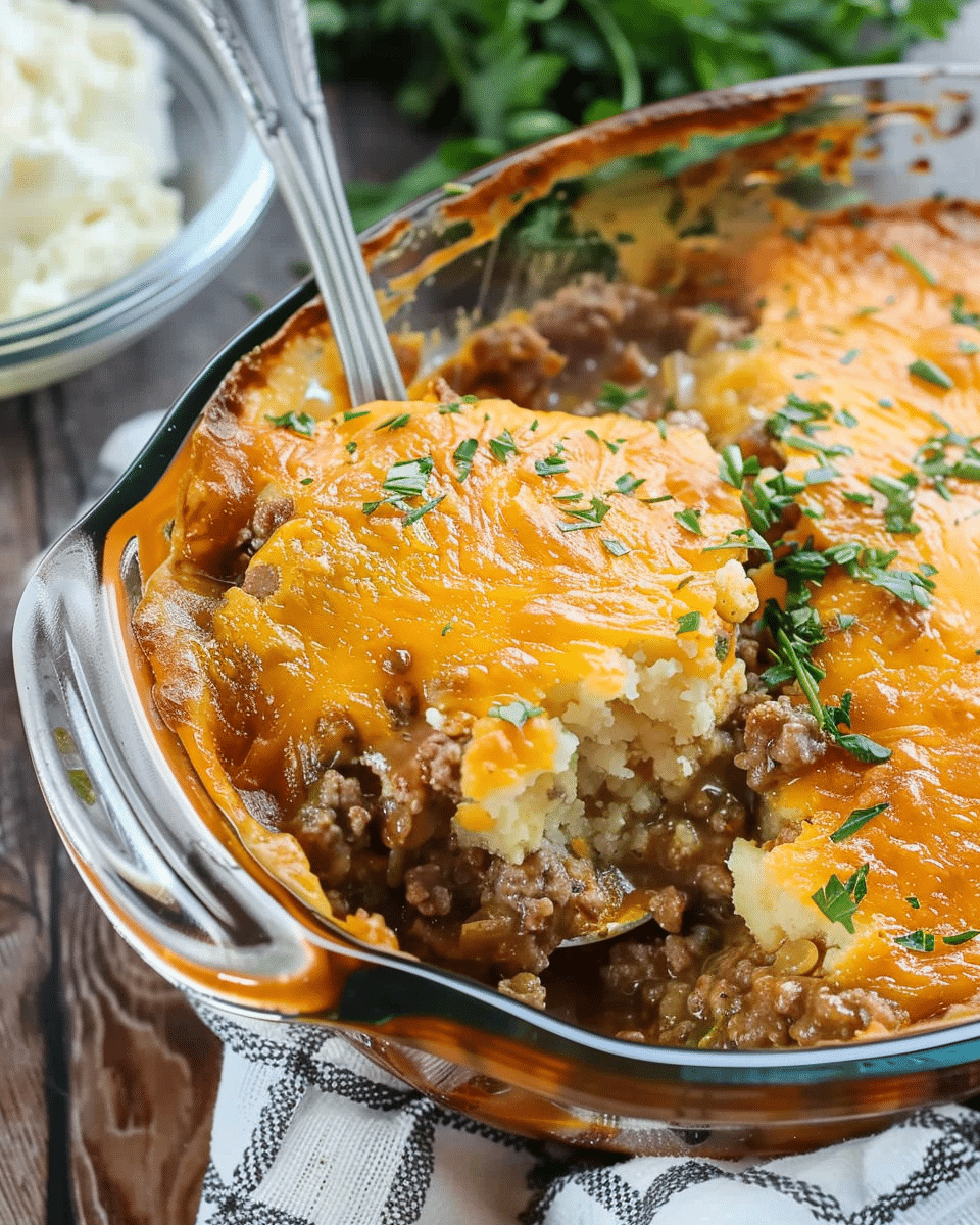 Cheddar Bay Ground Beef Cobbler