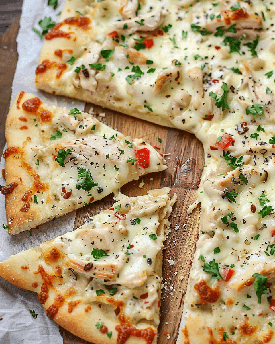 Chicken Alfredo Flatbread