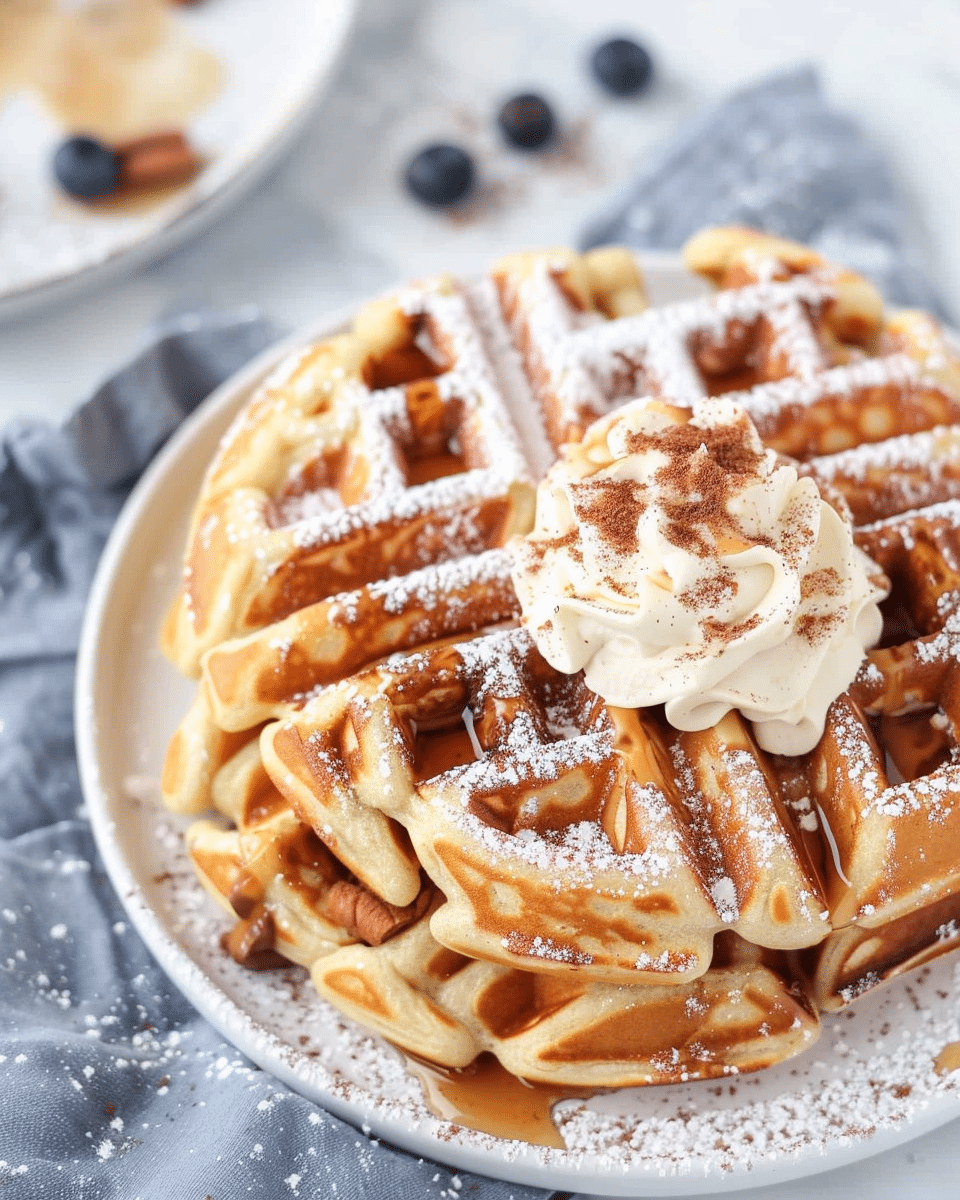 Cinnamon Roll Waffles Recipe