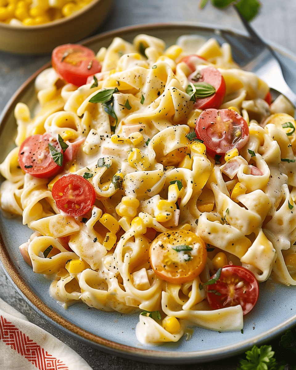 30-Minute Creamy Corn and Tomato Pasta