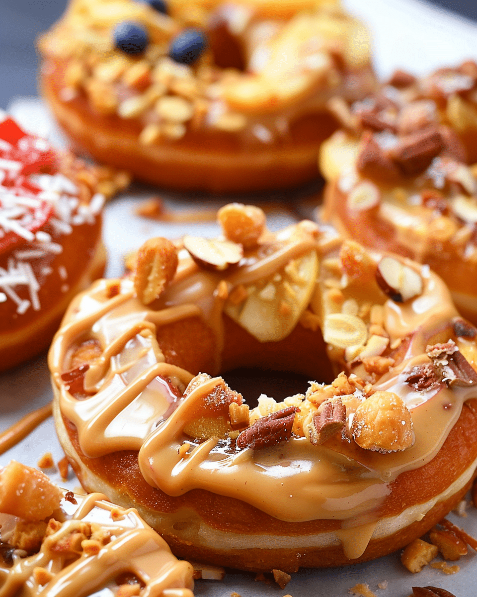 Donut Apples with Peanut Butter