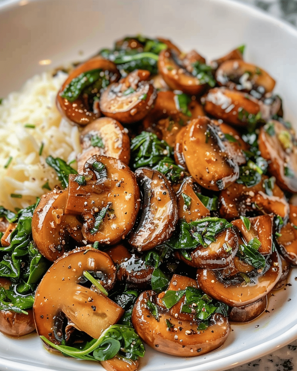 Sautéed Mushrooms with Spinach