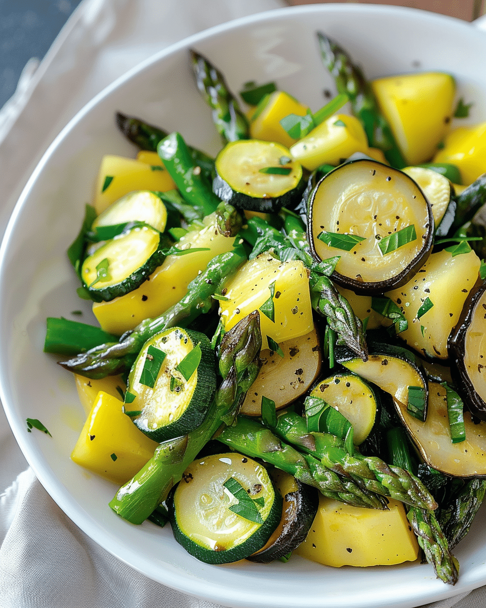 Flavorful Asparagus with Zucchini and Squash