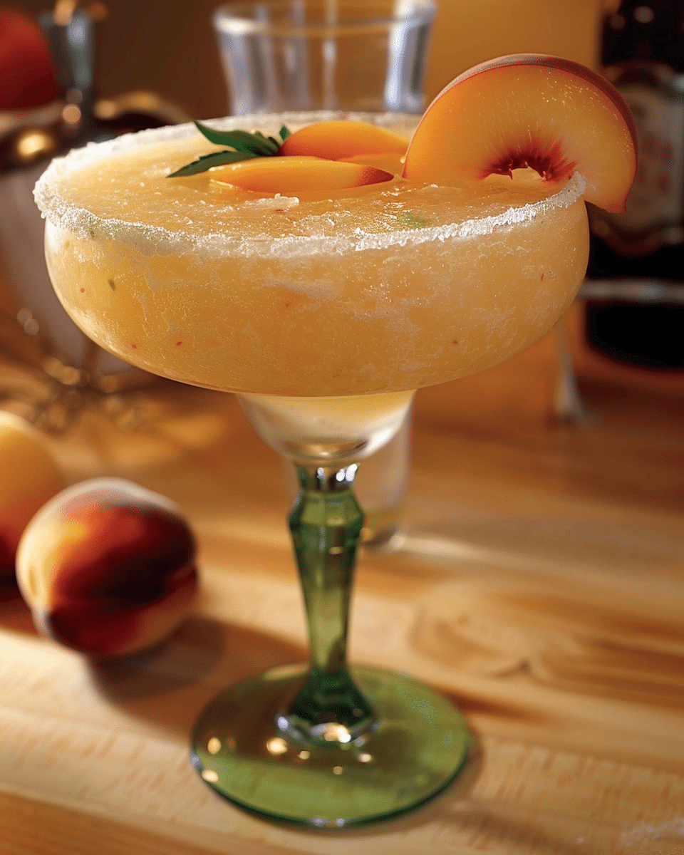 Frozen Peach Margaritas