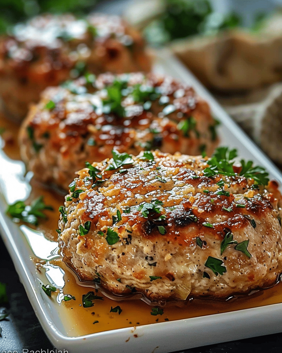 Garlic Parmesan Chicken Meatloaves