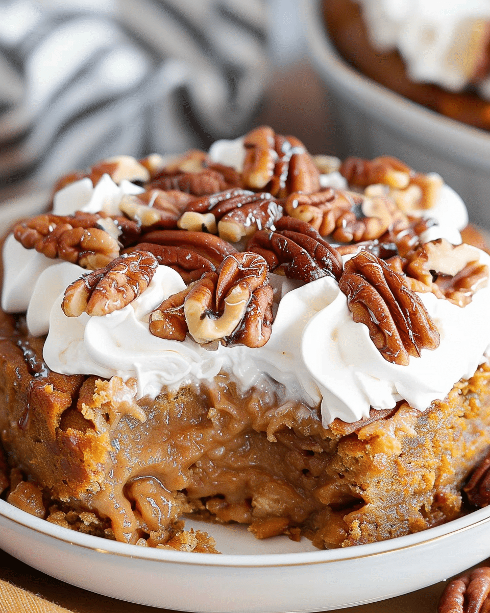 Pecan Pumpkin Dump Cake