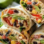 Seven Layer Chicken Burritos