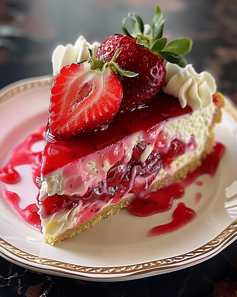 Strawberry Swirl Cheesecake