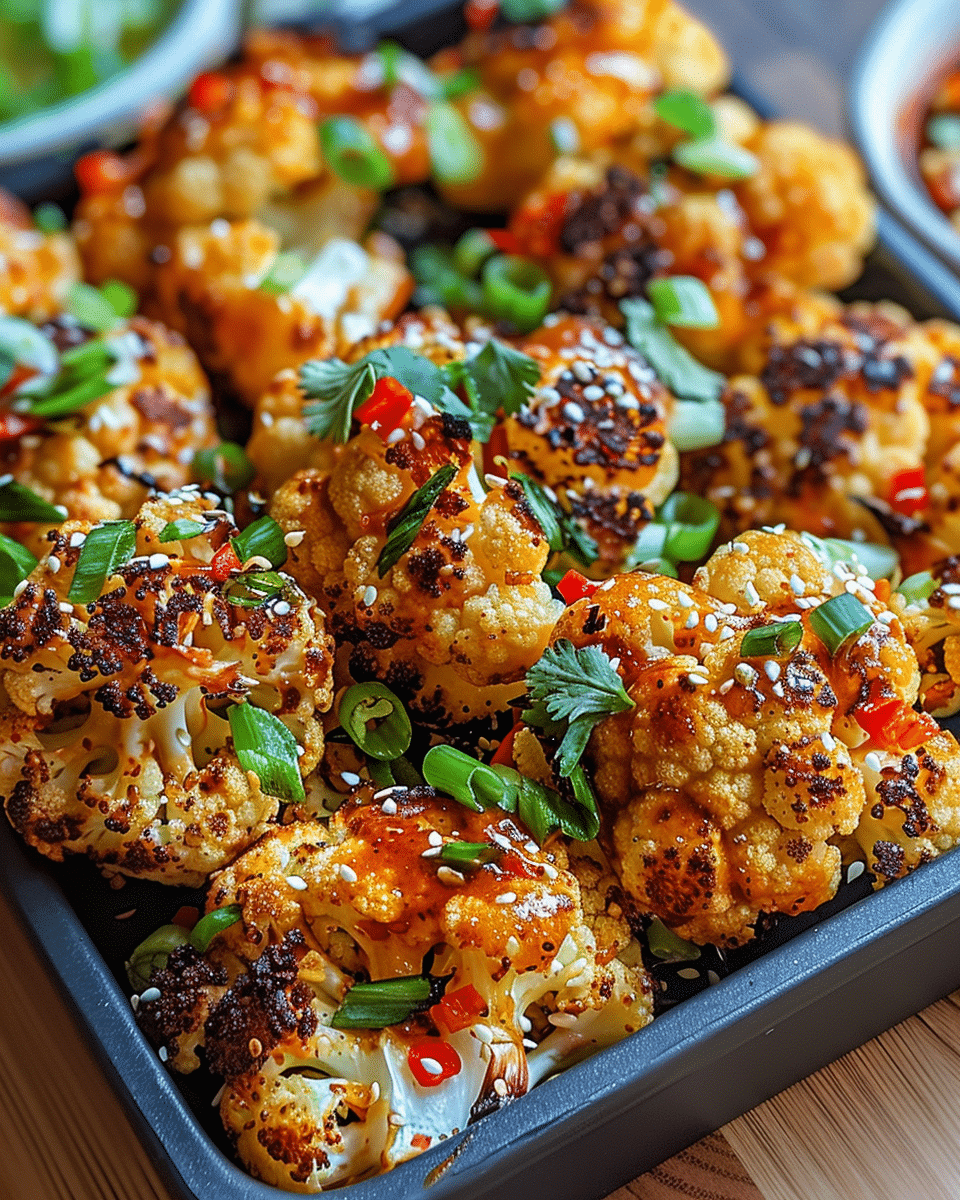 Sweet and Spicy Baked Cauliflower