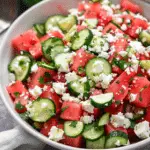 Watermelon Salad with Cucumber and Feta