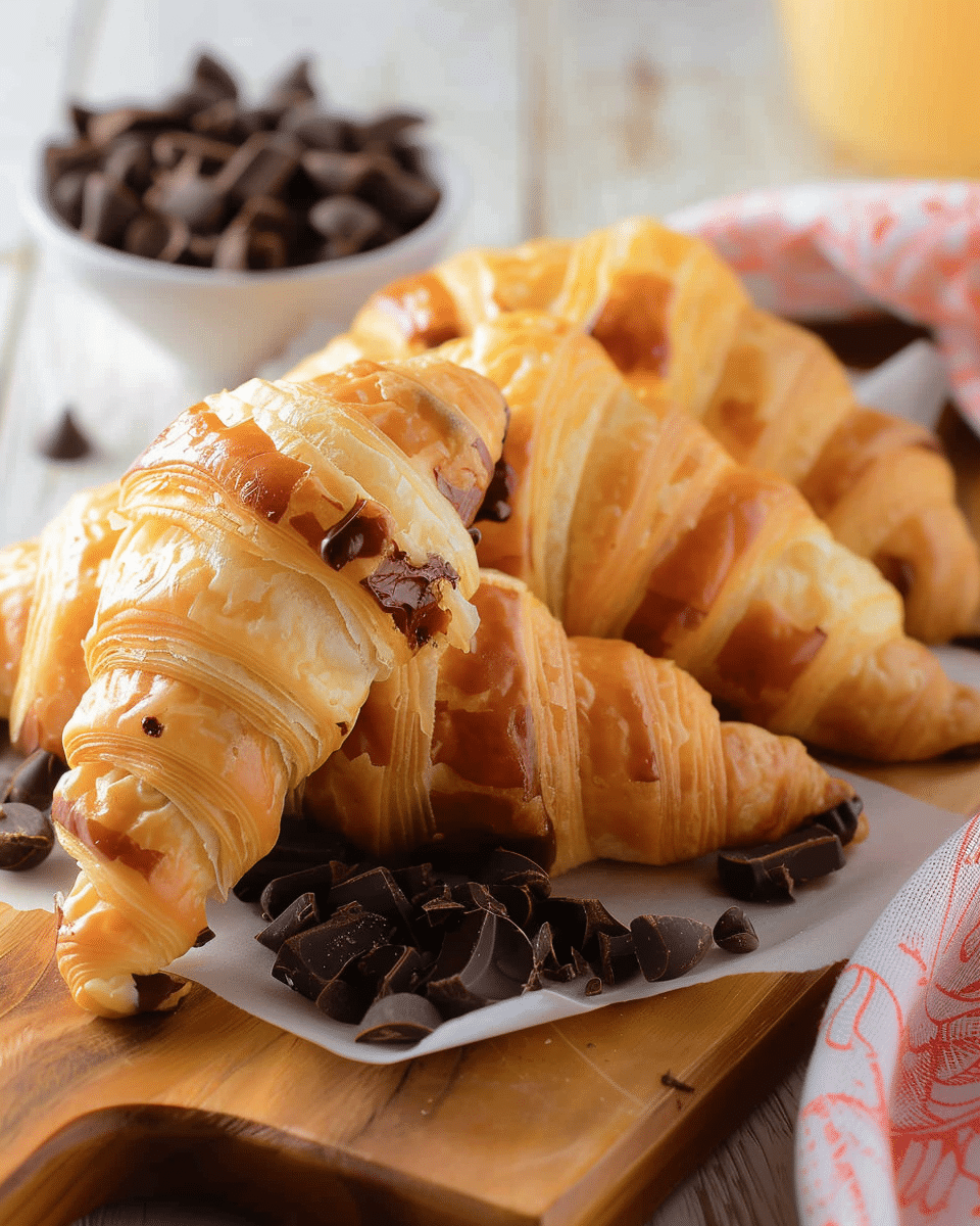 3-Ingredients Chocolate Croissants