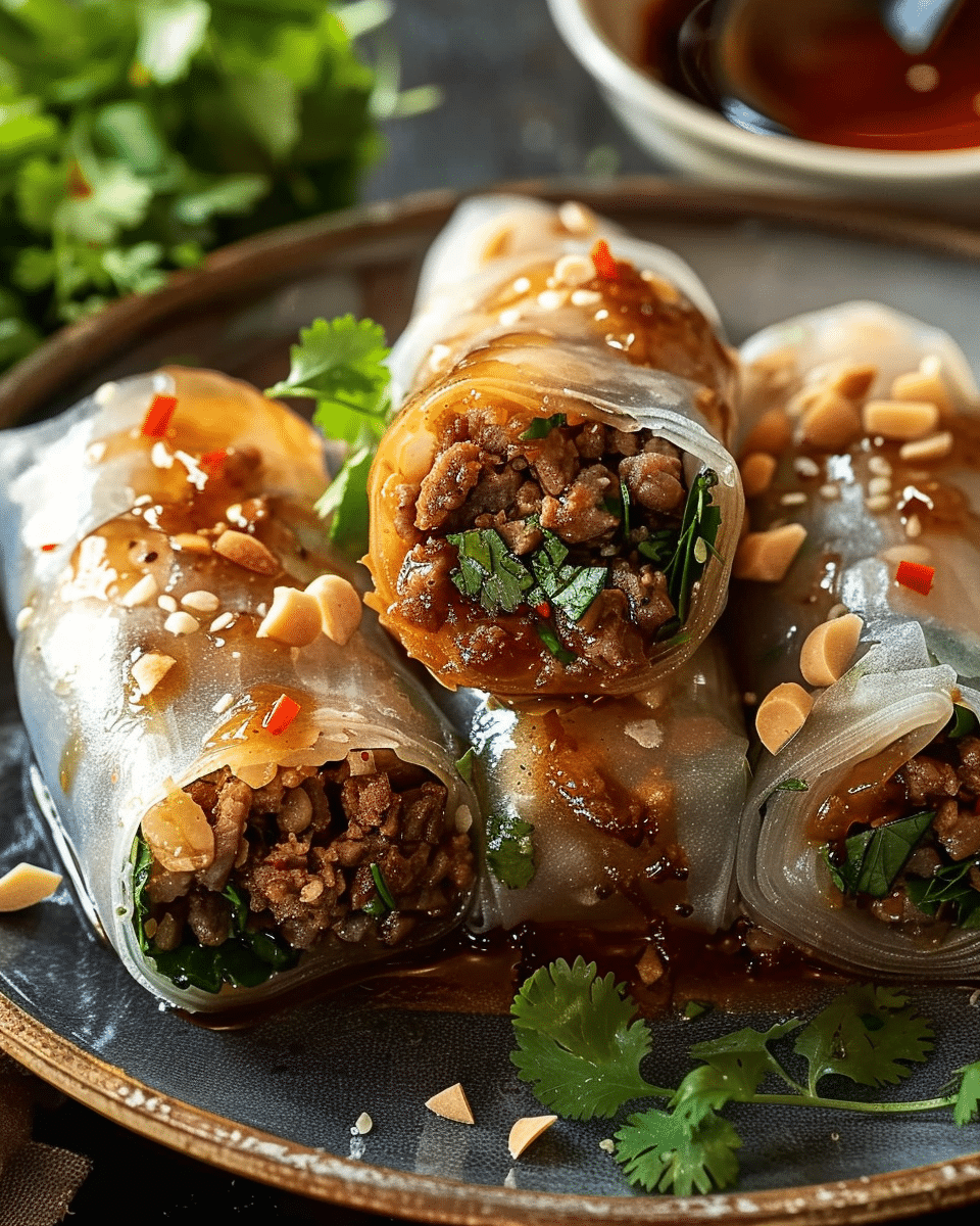 30-Minute Peanut Beef Rolls