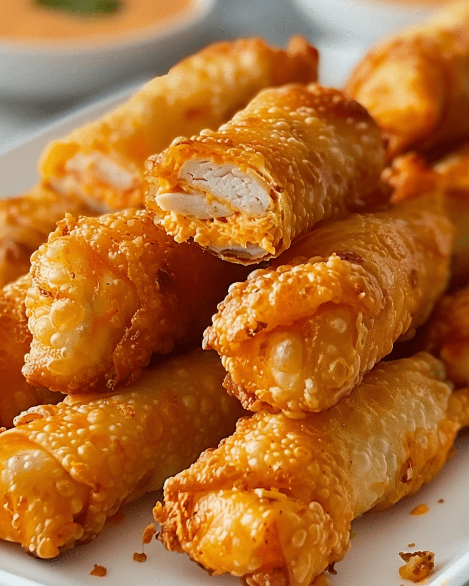 Air Fryer Buffalo Chicken Egg Rolls