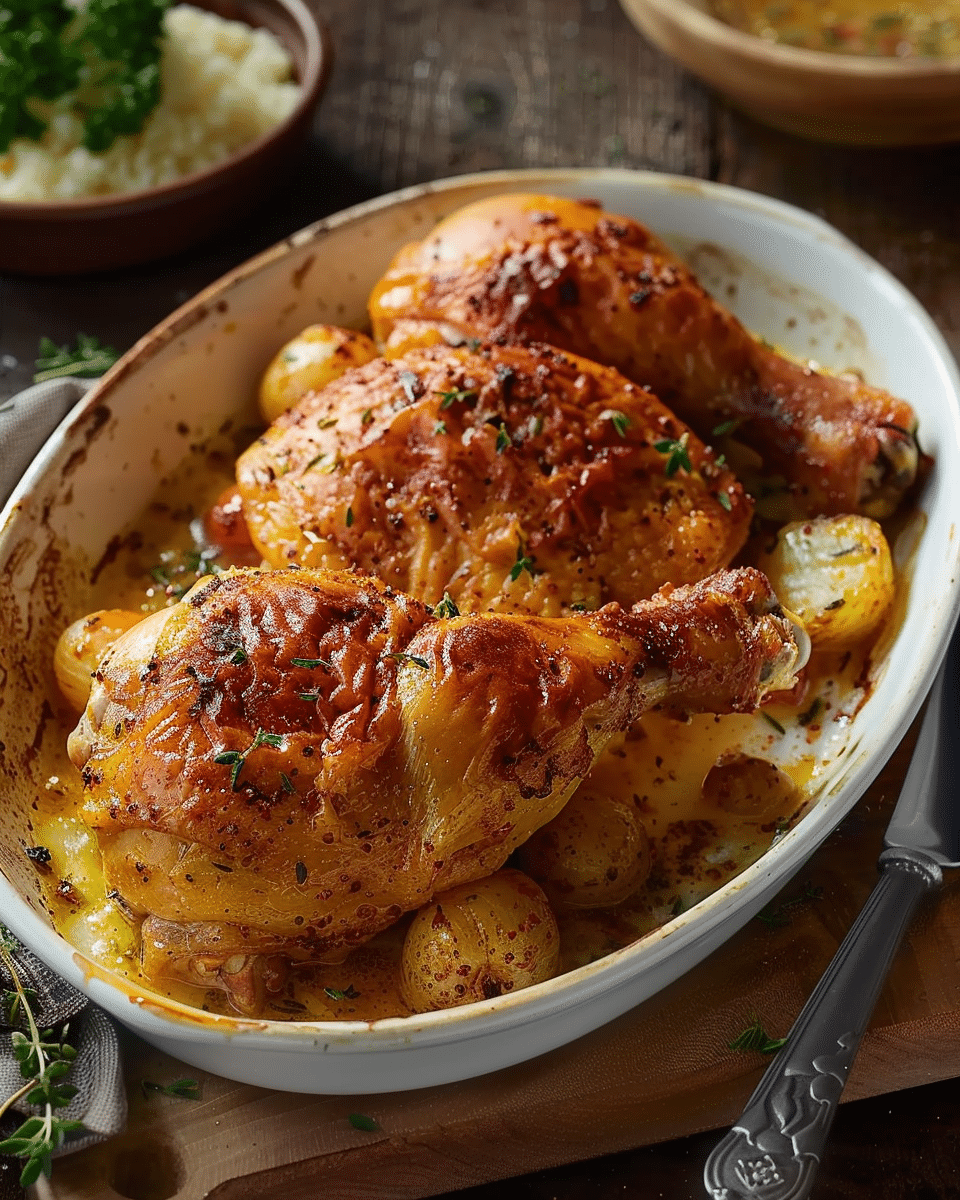 Baked Chicken Leg Quarters