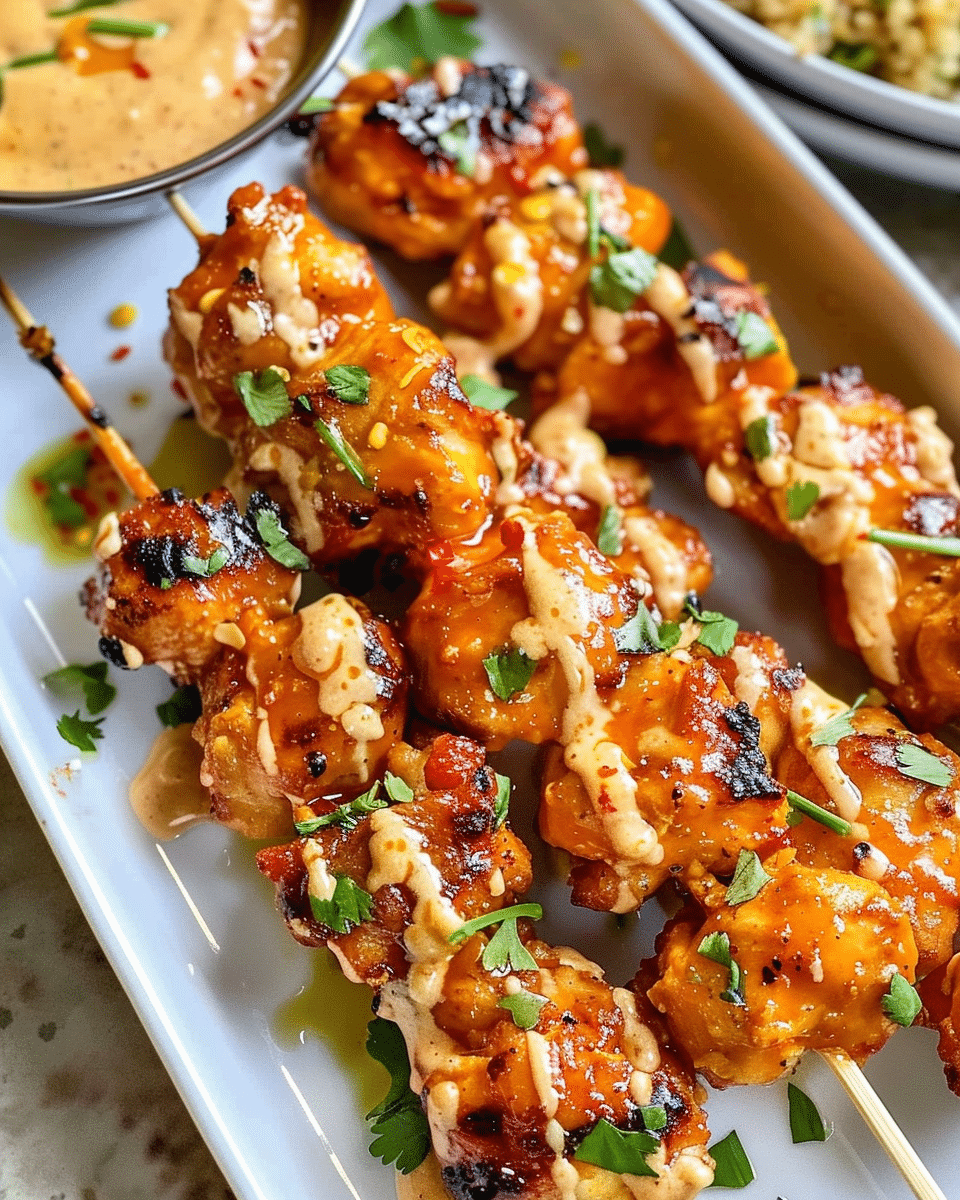 Bang Bang Chicken Skewers