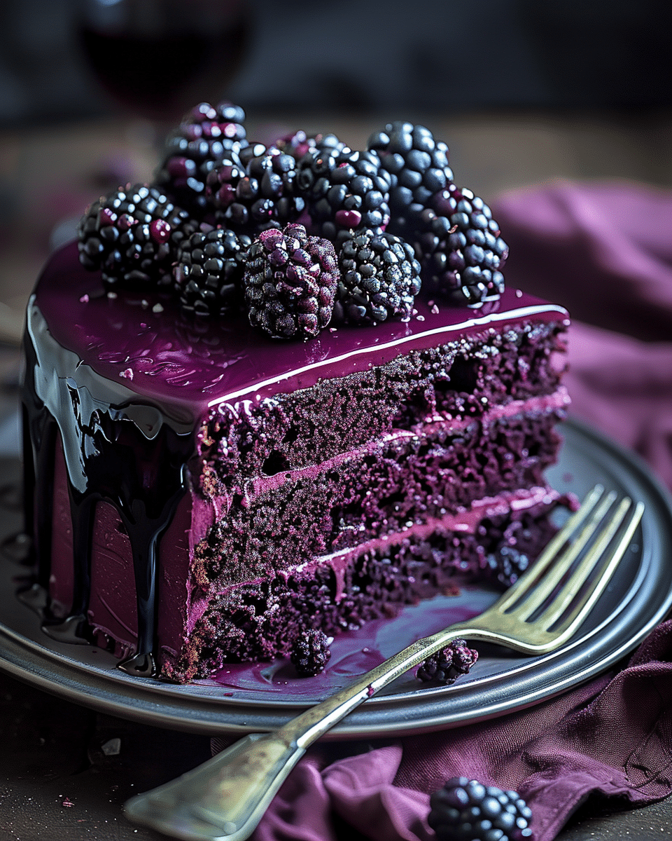 Blackberry Velvet Gothic Cake