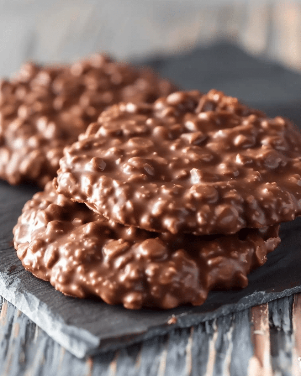 Chocolate Peanut Butter No-Bake Cookies