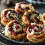 Cranberry and Feta Pinwheels